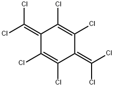 1,2,4,5-Tetrachloro-3,6-bis(dichloromethylene)-1,4-cyclohexadiene Struktur