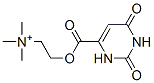 [2-[[(1,2,3,6-tetrahydro-2,6-dioxo-4-pyrimidyl)carbonyl]oxy]ethyl]trimethylammonium Struktur