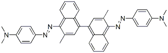 4,4'-Bis(4-dimethylaminophenylazo)-3,3'-dimethyl-1,1'-binaphthalene Struktur