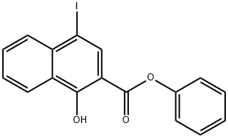 1-Hydroxy-4-iodo-2-naphthoic acid phenyl ester Struktur