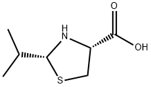 4-Thiazolidinecarboxylicacid,2-(1-methylethyl)-,(2R-cis)-(9CI) Struktur