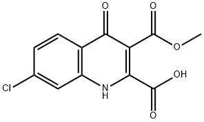 3-METHYL HYDROGEN 7-CHLORO-1,4-DIHYDRO-4-OXOQUINOLINE-2,3-DICARBOXYLATE Struktur