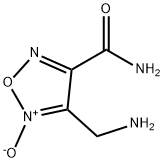 1,2,5-Oxadiazole-3-carboxamide,4-(aminomethyl)-,5-oxide(9CI) Struktur