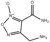 1,2,5-Oxadiazole-3-carboxamide,4-(aminomethyl)-,2-oxide(9CI) Struktur