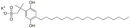 potassium 2-(2,5-dihydroxy-4-octadecylphenyl)-2-methylpropanesulphonate  Struktur