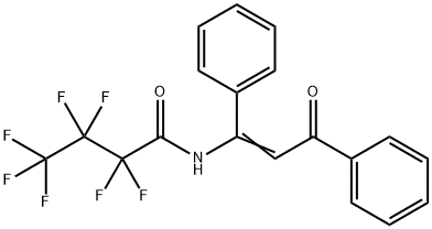 Perfluorobutanamide, N-(2-benzoyl-1-phenylethen-1-yl)- Struktur