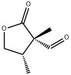 3-Furancarboxaldehyde, tetrahydro-3,4-dimethyl-2-oxo-, cis- (9CI) Struktur