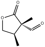 3-Furancarboxaldehyde, tetrahydro-3,4-dimethyl-2-oxo-, trans- (9CI) Struktur