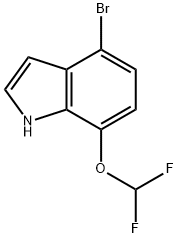 4-Bromo-7-(difluoromethoxy)-1H-indole Struktur