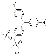 4-[Bis(p-dimethylaminophenyl)methyl]-1,2-phenylenedimethanesulfonic acid sodium Struktur