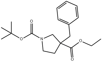 1-BOC-3-(PHENYLMETHYL)-3-PYRROLIDINECARBOXYLIC ACID ETHYL ESTER Struktur