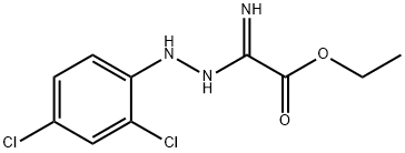 Ethyl2-amino-2-[2-(2,4-dichlorophenyl)hydrazono]-acetate Struktur