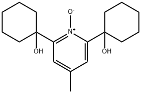 4-Methyl-2,6-bis(1-hydroxycyclohexyl)pyridine 1-oxide Struktur