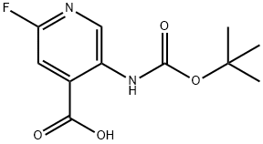 5-叔丁氧基羰基氨基-2-氟異煙酸 結(jié)構(gòu)式