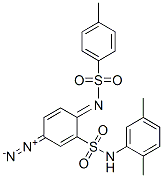 N-[4-diazo-2-[[(2,5-xylyl)amino]sulphonyl]cyclohexa-2,5-dien-1-ylidene]-p-toluenesulphonamide Struktur