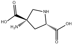 2,4-Pyrrolidinedicarboxylicacid,4-amino-,(2S-trans)-(9CI) Struktur