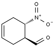 3-Cyclohexene-1-carboxaldehyde, 6-nitro-, (1S-trans)- (9CI) Struktur