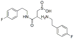 2-(4-fluorophenyl)ethanamine, 2-[2-(4-fluorophenyl)ethylcarbamoyl]prop ane-1-sulfinic acid Struktur