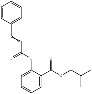 2-methylpropyl 2-[(E)-3-phenylprop-2-enoyl]oxybenzoate Struktur