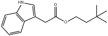 3,3-dimethylbutyl indole-3-acetate Struktur