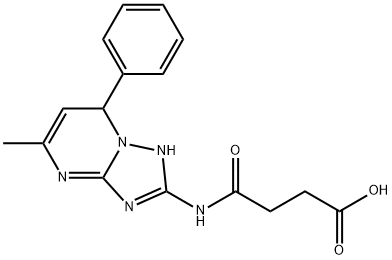 3-[(4-methyl-2-phenyl-1,5,7,9-tetrazabicyclo[4.3.0]nona-3,5,7-trien-8- yl)carbamoyl]propanoic acid Struktur