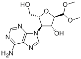 4-(6-AMINO-9H-PURIN-9-YL)-2,5-ANHYDRO-4-DEOXY-DIMETHYL ACETAL L-MANNOSE Struktur