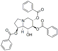 1,6,7,8-Indolizinetetrol, octahydro-, 1,6,7-tribenzoate, 1S-(1.alpha.,6.beta.,7.alpha.,8.beta.,8a.beta.)- Struktur