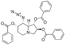 1,2,7-Indolizinetriol, 8-azidooctahydro-, tribenzoate (ester), 1S-(1.alpha.,2.beta.,7.alpha.,8.alpha.,8a.alpha.)- Struktur