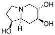 1,6,7-Indolizinetriol, octahydro-, 1S-(1.alpha.,6.beta.,7.alpha.,8a.beta.)- Struktur