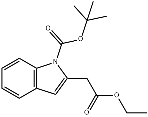 TERT-BUTYL 2-(2-ETHOXY-2-OXOETHYL)-1H-INDOLE-1-CARBOXYLATE Struktur