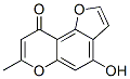 4-Hydroxy-7-methyl-9H-furo[2,3-f][1]benzopyran-9-one Struktur