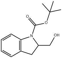 TERT-BUTYL 2-(HYDROXYMETHYL)-1-INDOLINECARBOXYLATE Struktur