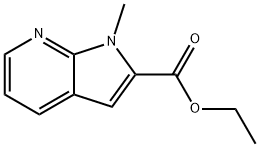 1H-Pyrrolo[2,3-b]pyridine-2-carboxylic acid, 1-Methyl-, ethyl ester Struktur