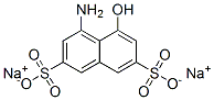 4-amino-5-hydroxynaphthalene-2,7-disulphonic acid, sodium salt  Struktur