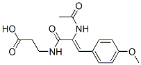 3-[[(Z)-2-acetamido-3-(4-methoxyphenyl)prop-2-enoyl]amino]propanoic ac id Struktur