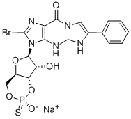 BETA-PHENYL-1,N2-ETHENO-8-BROMOGUANOSINE-3',5'-CYCLIC MONOPHOSPHOROTHIOATE, SP-ISOMER SODIUM SALT Struktur