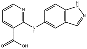 2-(1H-indazol-5-ylamino)-nicotinic acid Struktur