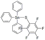 [(Pentafluorophenyl)thio]triphenylstannane Struktur