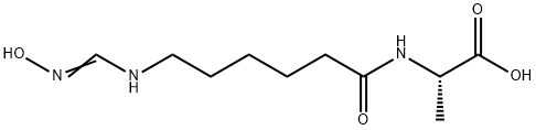 L-Alanine,  N-[6-[(hydroxyiminomethyl)amino]-1-oxohexyl]-  (9CI) Struktur