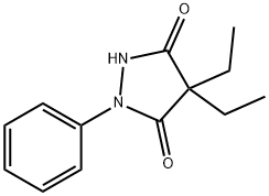 4,4-diethyl-1-phenyl-3,5-pyrazolidinedione Struktur