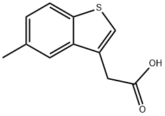 (5-Methyl-benzo(b)thiophen-3-yl)acetic acid Struktur