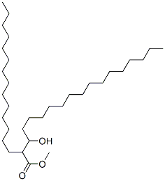 3-Hydroxy-2-tetradecyloctadecanoic acid methyl ester Struktur