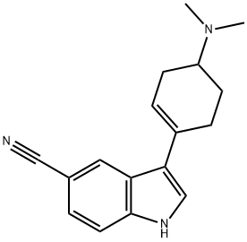 3-(4-(dimethylamino)cyclohex-1-
enyl)-1H-indole-5-carbonitrile Struktur