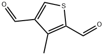 2,4-Thiophenedicarboxaldehyde, 3-methyl- (9CI) Struktur