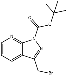 TERT-BUTYL 3-(BROMOMETHYL)-1H-PYRAZOLO[3,4-B]PYRIDINE-1-CARBOXYLATE Struktur