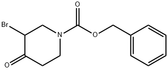 1-Piperidinecarboxylic acid, 3-broMo-4-oxo-, phenylMethyl ester Struktur