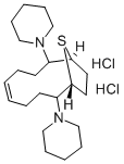 2,9-Dipiperidino-13-thiabicyclo(8.2.1)tridec-5-ene dihydrochloride Struktur