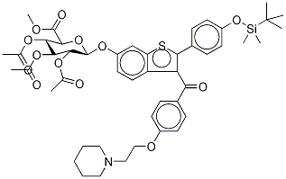 Methyl-1-(4’-tert-butyldimethylsylyl-6-hydroxyraloxifene)-2,3,4-tri-O-acetyl--D-glycopyranuronate Struktur