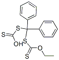 (Diphenylmethylenebisthio)bis(thioformic acid O-ethyl) ester Struktur