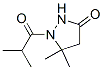 3-Pyrazolidinone,  5,5-dimethyl-1-(2-methyl-1-oxopropyl)- Struktur